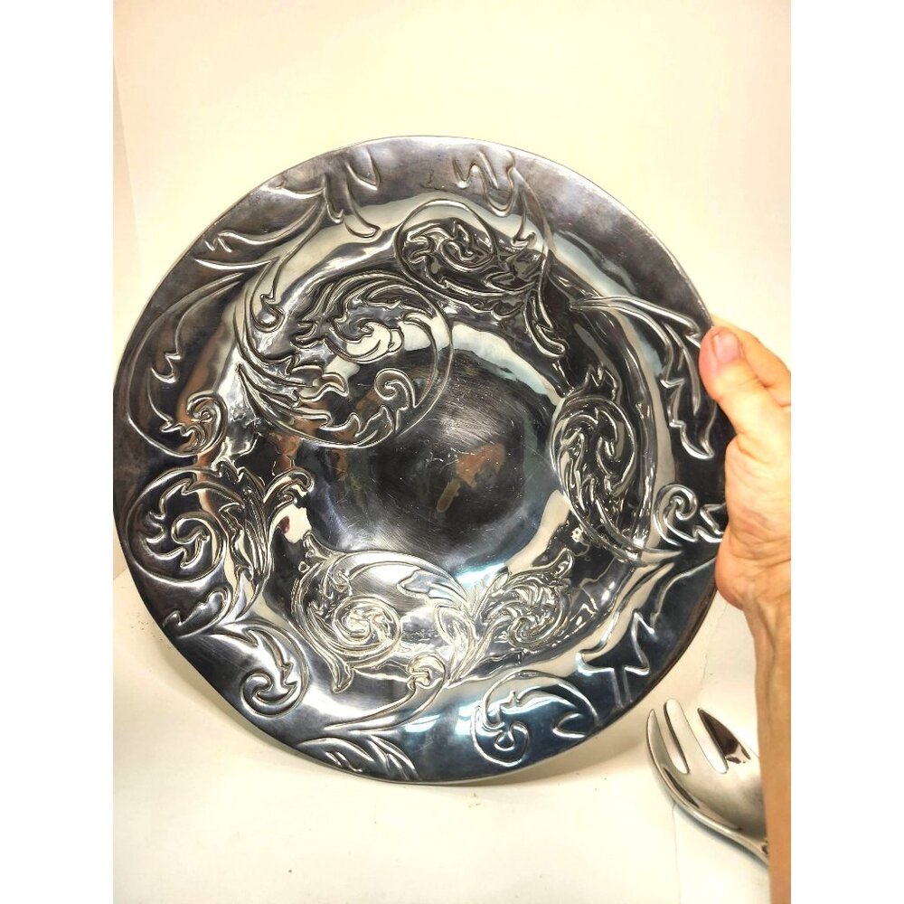 NOBLE EXCELLENCE PLATTER, SALAD BOWL, SALAD SERVERS - Picture 3 of 12